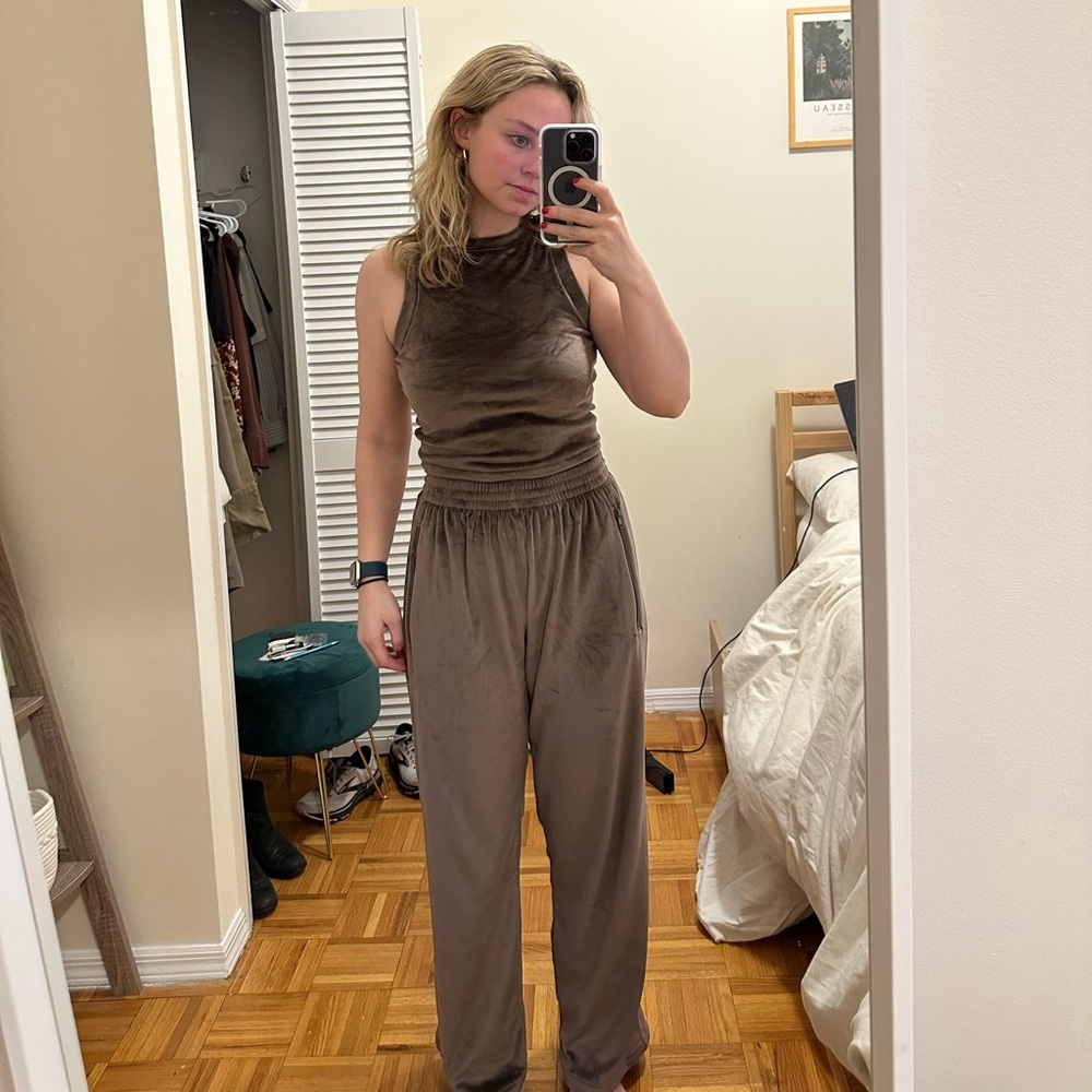Skims velour track suit